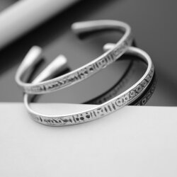 Silver cuff bracelet, Stacking Bracelet