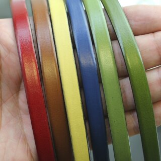 AURORS 5m Lederband Flach Farbe Wählbar Dunkelbrau Produktbild-Vorschau 4