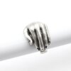 Hand Holding Ring Silver