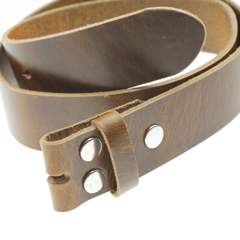 Casual leather belt brown, 4 cm, 100 