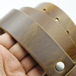 Casual leather belt brown, 4 cm, 100 % Cow leather