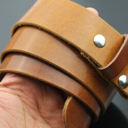 Casual leather belt cognac brown 4 cm, 100 % Cow leather