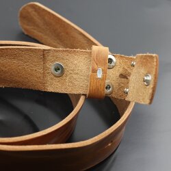 Casual leather belt cognac brown 4 cm, 100 % Cow leather