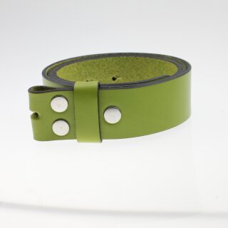 Casual leather belt Light Green 4 cm, 100 % Cow leather