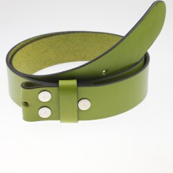 Casual leather belt Light Green 4 cm, 100 % Cow leather