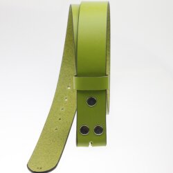 Casual leather belt Light Green 4 cm, 100 % Cow leather