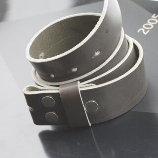 Casual leather belt anthracite, 4 cm, 100 % Cow leather