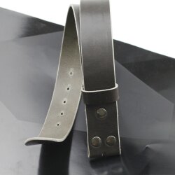 Casual leather belt anthracite, 4 cm, 100 % Cow leather