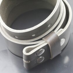 Casual leather belt anthracite, 4 cm, 100 % Cow leather