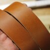 Casual leather belt Camel, 4 cm, 100 % Cow leather