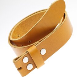 Casual leather belt Curry , 4 cm, 100 % Cow leather