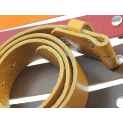 Casual leather belt Curry , 4 cm, 100 % Cow leather