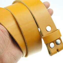 Casual leather belt Curry , 4 cm, 100 % Cow leather