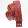 Design leather belt bordeaux deep red, 4 cm, 100 % Cow leather