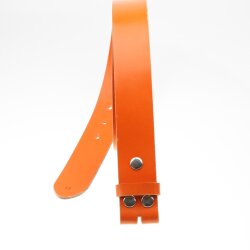 Casual leather belt Orange Tangerine, 4 cm, 100 % Cow...