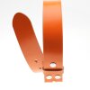 Casual leather belt Orange Tangerine, 4 cm, 100 % Cow leather