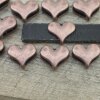 10 Heart Slider Beads, Slider Beads Heart, Antique Copper