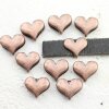 10 Heart Slider Beads, Slider Beads Heart, Antique Copper