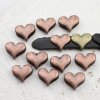 10 Heart Slider Beads, Slider Beads Heart, Antique Copper