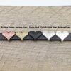 10 Heart Slider Beads, Slider Beads Heart, Mette Black