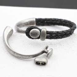 Half Cuff Bracelet Clasps, Button Bracelet Clasp, Dark...