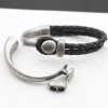 Half Cuff Bracelet Clasps, Button Bracelet Clasp, Dark Antique Silver