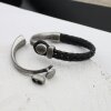 Knopf Armspange, Zamak Armbandverschlüsse, dunkel altsilber