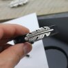 5 Dark Antique Silver Feather Spacer Beads