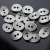 20 Button Clasps for Wraps Bracelets, Textiles 14x11 mm (Ø 1,5 mm) Dark Antique Silver