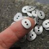 20 Button Clasps for Wraps Bracelets, Textiles 14x11 mm (Ø 1,5 mm) Dark Antique Silver