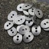 20 Button Clasps for Wraps Bracelets, Textiles 14x11 mm (Ø 1,5 mm) Dark Antique Silver