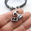 5 Dark Antique Silver Anchor Hook Bracelet Clasp for 4 -5mm round leather cord