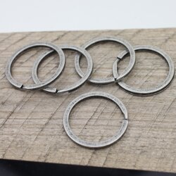 5 Metall Schlüsselanhänger Ringe, 30 mm, dunkel...