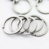 5 Dark Antique Silver metal Keyrings, 30 mm