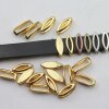 20 Gold Navette Slider beads