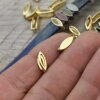 20 Gold Navette Slider beads