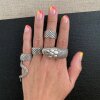 4 piece adjustable snake ring set