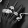 4 piece adjustable snake ring set