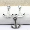 10 Dark Antique Silver Hope Anchor Connector Charms