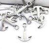 10 Dark Antique Silver Hope Anchor Connector Charms