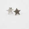 5 Pairs Star Stud Earrings, antique silver