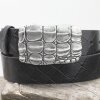 Croco Look Belt Buckle, Dark Antique silver, 9*6 cm