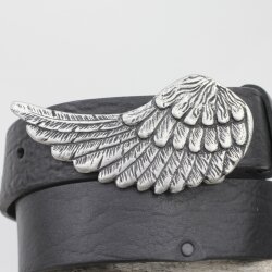 Angel Wing Belt buckle Dark Antique Silver