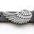 Angel Wing Belt buckle Dark Antique Silver