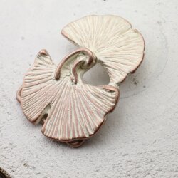 Belt buckle Gingko Leaf, Rose Perlmutt