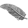 Feather Belt Buckle, Dark Antique Silver