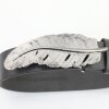 Feather Belt Buckle, Jet Hematite