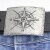 Compass Belt buckle for 4 cm Leather Belt, Dark Antique Silver