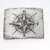 Compass Belt buckle for 4 cm Leather Belt, Dark Antique Silver