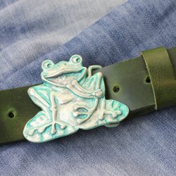 Patina Frog Belt buckle